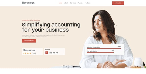 SuccessRatio - Accounting & Tax Firm Elementor Pro Template Kit