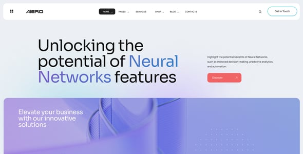 Aiero | Artificial Intelligence & Technology Figma Template