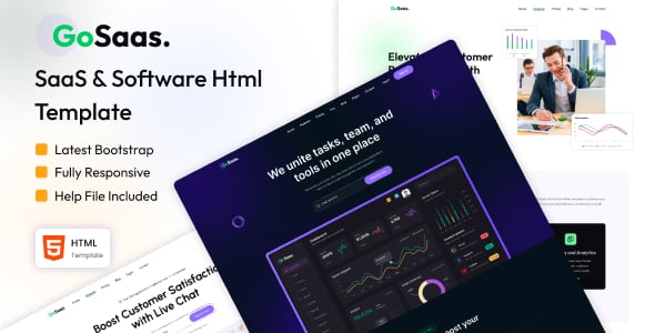 Gosaas - SaaS & Software Startup Template