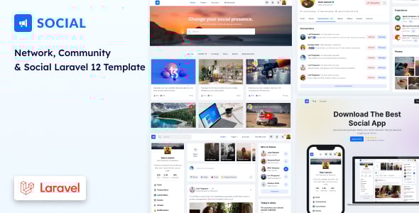 Social - Network & Community Laravel 12 Template Social - Network & Community Laravel 12 Template