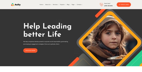 Anity - Charity & Donation Figma Template
