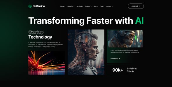 NetFusion - AI-Powered Startup & Technology React Template