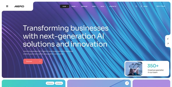 Aiero | Artificial Intelligence & Technology Figma Template