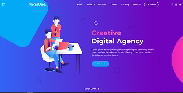 MegaOne - One Page Parallax