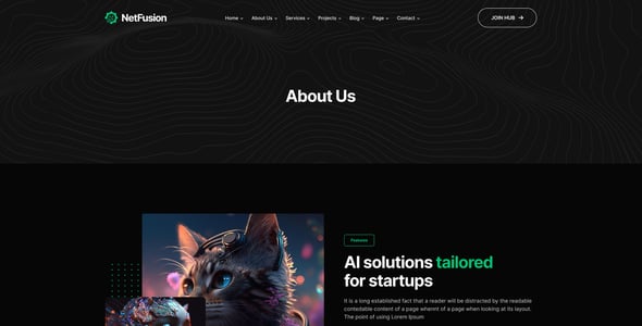 NetFusion - AI-Powered Startup & Technology React Template