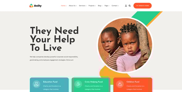 Anity - Charity & Donation Figma Template