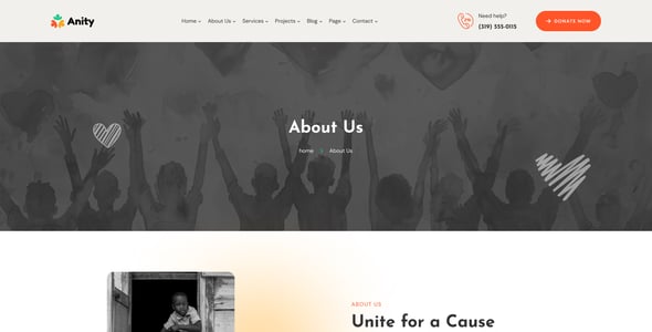 Anity - Charity & Donation Figma Template