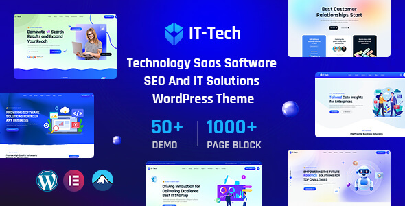IT-Tech – Technology Business, IT Solutions & SaaS Software WordPress Theme. - Technology WordPress