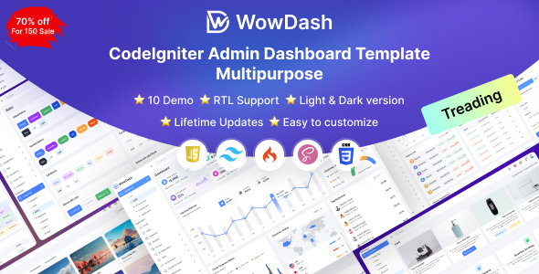 WowDash - Tailwind CSS - Multipurpose Admin Dashboard CodeIgniter Template - Admin Templates Site Templates