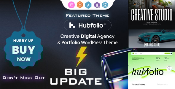 Hubfolio - Creative Portfolio & Digital Agency WordPress Elementor Theme - Portfolio Creative