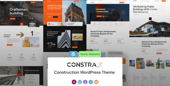 Constrax - Construction & industrial WordPress Elementor Theme - Business Corporate