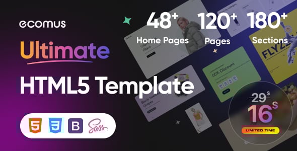 Ecomus Fashion eCommerce HTML, Bootstrap Template Ecomus Fashion eCommerce HTML, Bootstrap Template