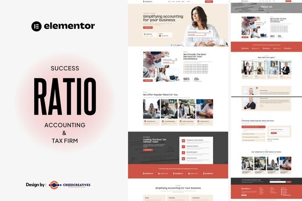 SuccessRatio - Accounting & Tax Firm Elementor Pro Template Kit - Business & Services Elementor