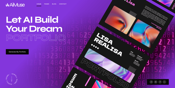 AiMuse – AI Portfolio Generator Figma Template AiMuse – AI Portfolio Generator Figma Template