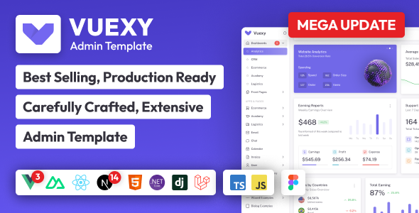 Vuexy - Vuejs, Nuxt, Next.js, HTML, Laravel, Asp.Net & Django Admin Dashboard Template - Admin Templates Site Templates