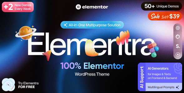 Elementra - 100% Elementor WordPress Theme