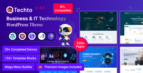 Techto – Business & IT Technology WordPress Theme - Business Corporate