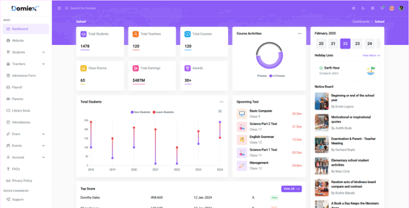 Domiex - Admin & Dashboard Template