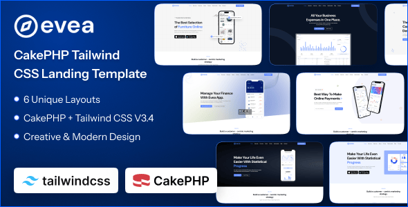 Evea - CakePHP App Landing Page Template