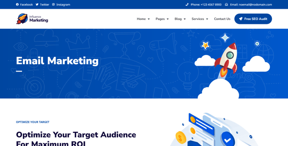 Influence Marketing - SEO & Digital Agency Elementor Pro Template Kit