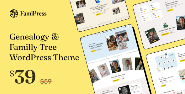 FamiPress - Genealogy & Family Tree WordPress theme - Personal Blog / Magazine