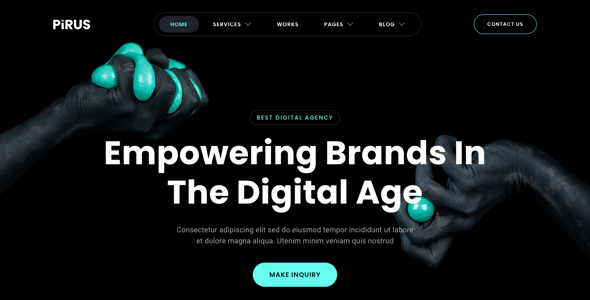 PIRUS – Dark Digital Agency Elementor Template Kit