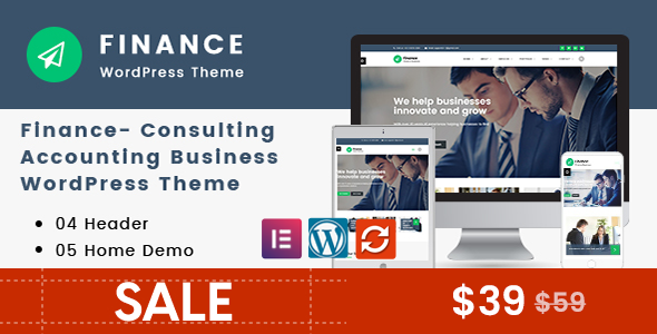 Finance - Consulting, Accounting WordPress Theme - Business Corporate