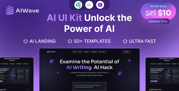 Aiwave – Django 5 - AI SaaS Website + Dashboard UI Kit