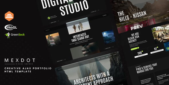 MexDot - Creative Ajax Portfolio HTML Template - Portfolio Creative